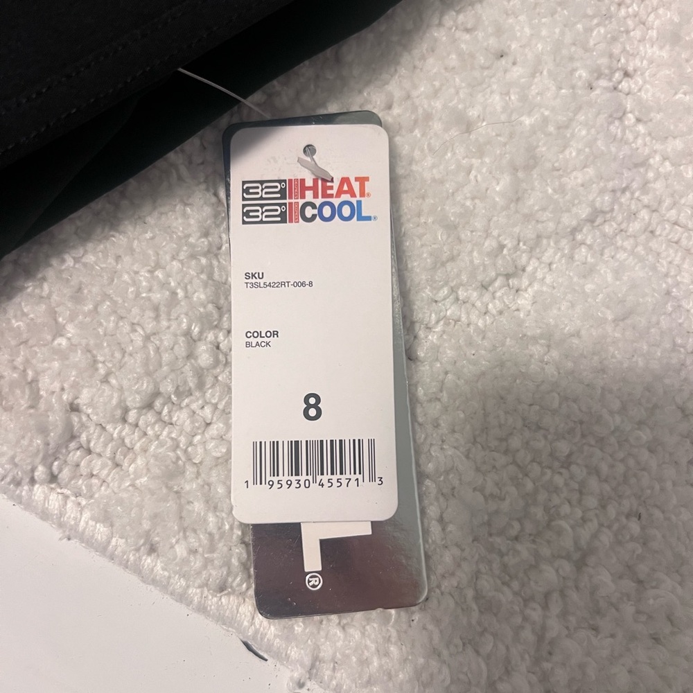 32 Degrees Black Heat Cool Apparel